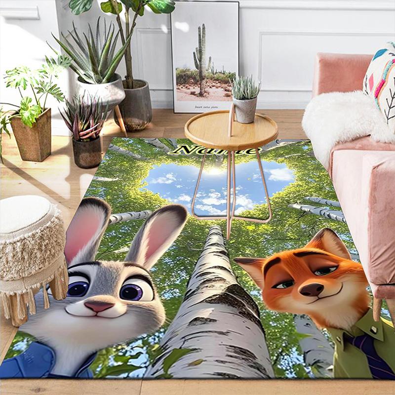 Custom 1Pc Zootopia Friendship Adventure Rug Office Carpet Indoor Outdoor Entrance Doormat Nonslip Soft And Comfortable Living Room D916369