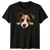 Cute Jack Russell Dog Peekaboo T-Shirt. Puppy Pet Animal Tee
