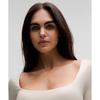 Lululemon Wundermost Ultra Soft Nulu Square Neck Long Sleeve Bodysuit  Shine Luxe Shine Foil Print Bone