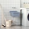 Wall Mounted Sink Gray 40 X 40 X 24 Cm Resin