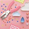 Handheld Single Hole Punch for Paper Crafts-Small Circle Shaped Metal Punch with Soft Grip