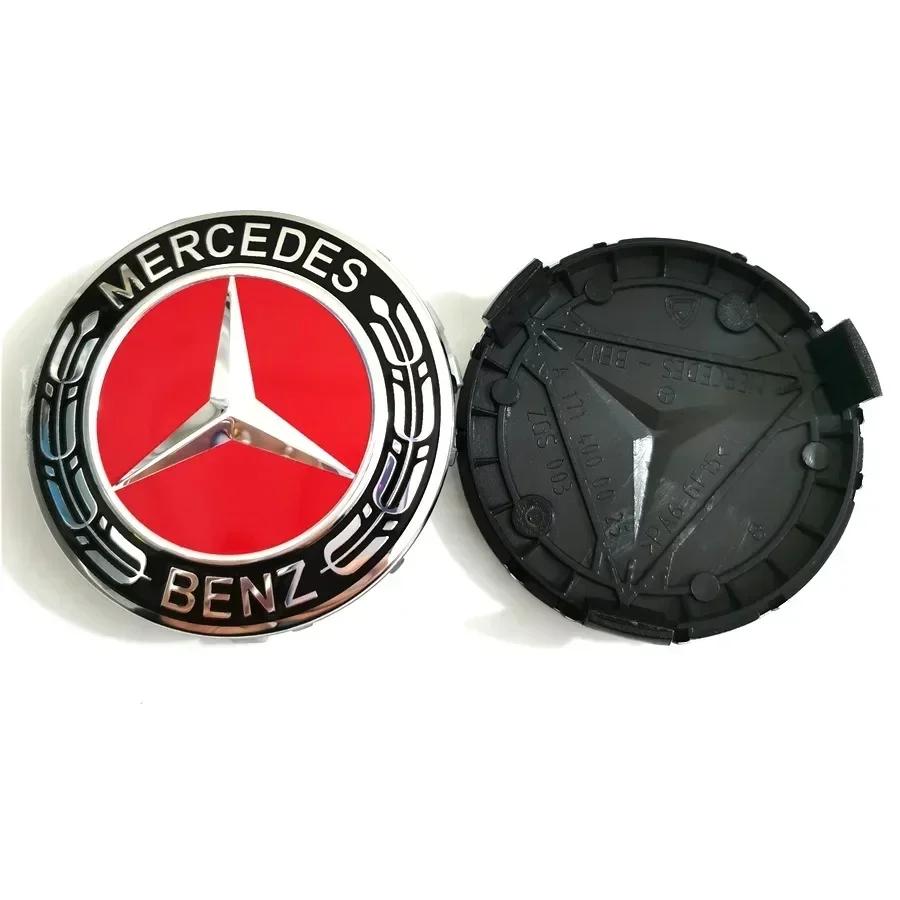 4pcs 75mm Car Wheel Center Hub Caps Cover Auto Accessories Mercedes Benz Amg C180 C200 C260 W108 W124 W126 W140 W168 W176 UA1