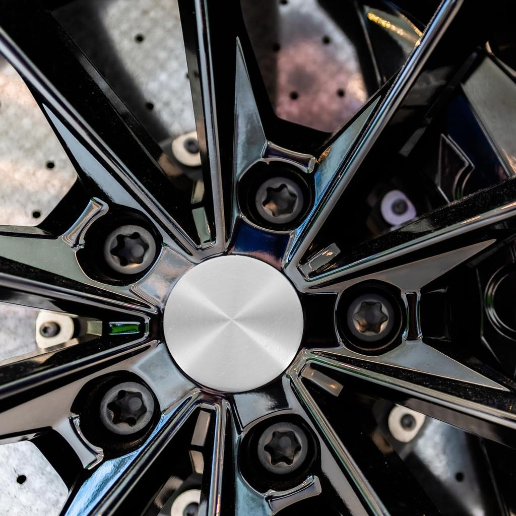 VINTORKY 4pcs Wheel Hub Steering Wheel Car Modification Wheel Cover Tire Valve Cap Wheel