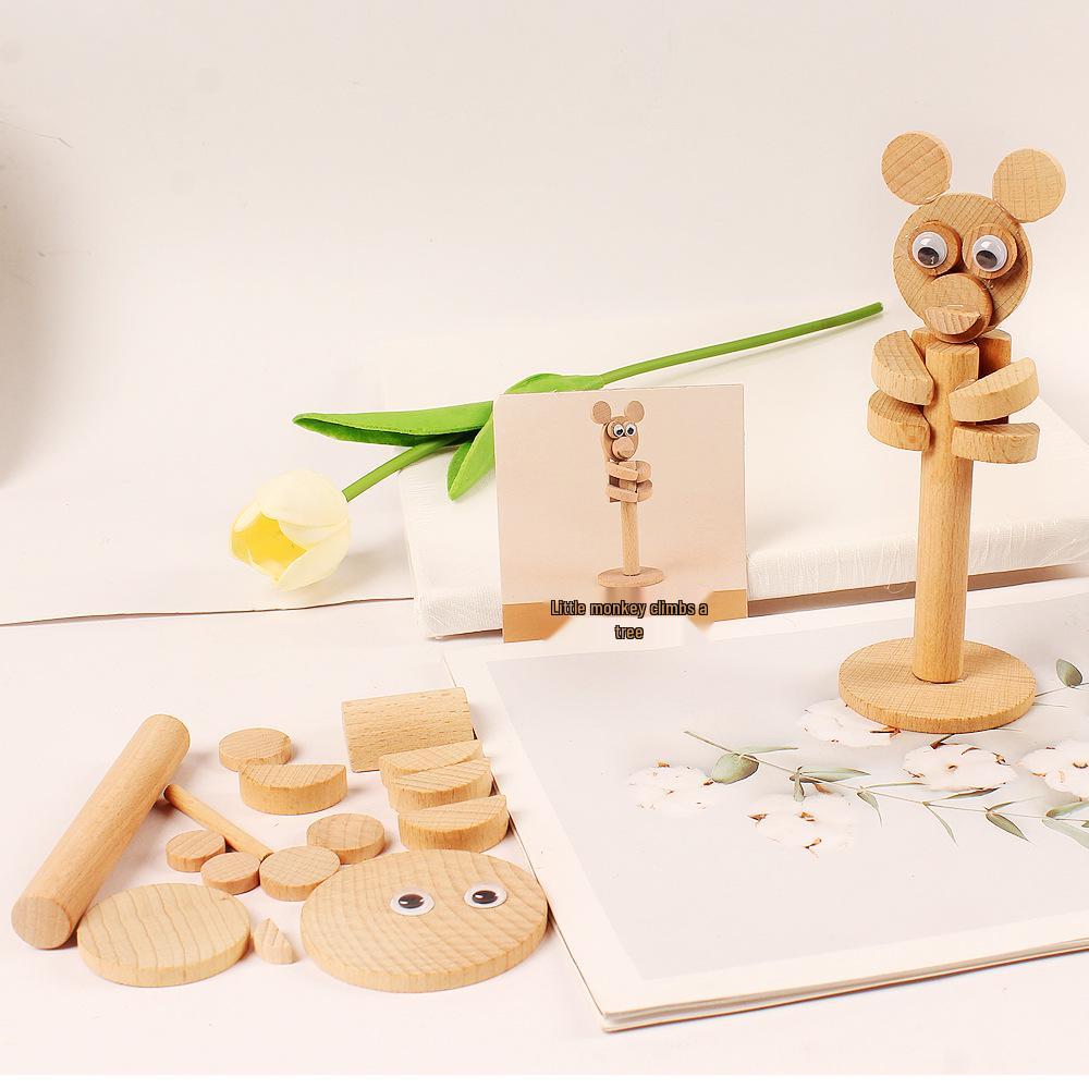 Children's Woodworking Kit: Small House Model - Semi-Finished Cottage for Handmade Parent-Child Projects