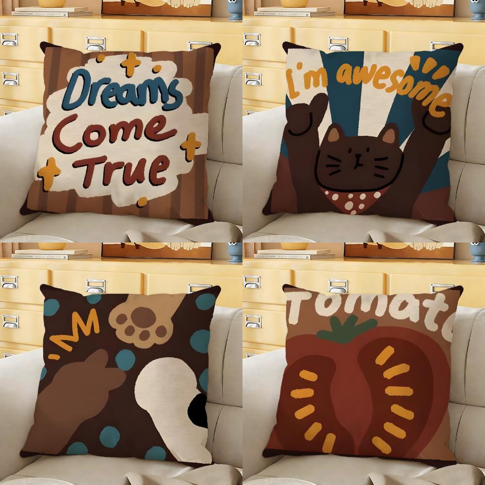 Sweet Chocolate Cube Block Cushion Cover Soft Durable Reversible Pillow Cover Home Car MultiScene Daily Comfort Pillowcase