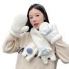 Women's Cute Plush Winter Scarves & Gloves Collection