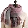 New Plaid Scarf for Women Japanese and Korean Sweet Imitation Cashmere Mid Length Colorful Plaid Scarf Shawl and Scarf