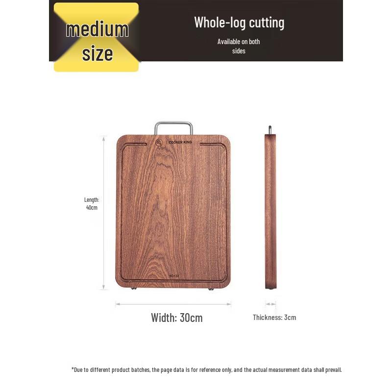 COOKER KING Large Ebony Wood Cutting Board
