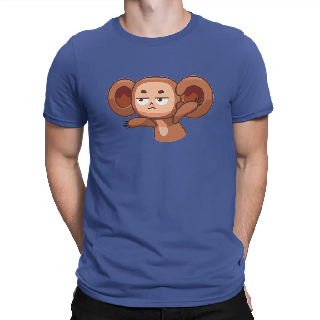 Cheburashka Helpless Man's TShirt Cheburashka Crewneck Short Sleeve Fabric T Shirt Funny Top Quality Gift Idea