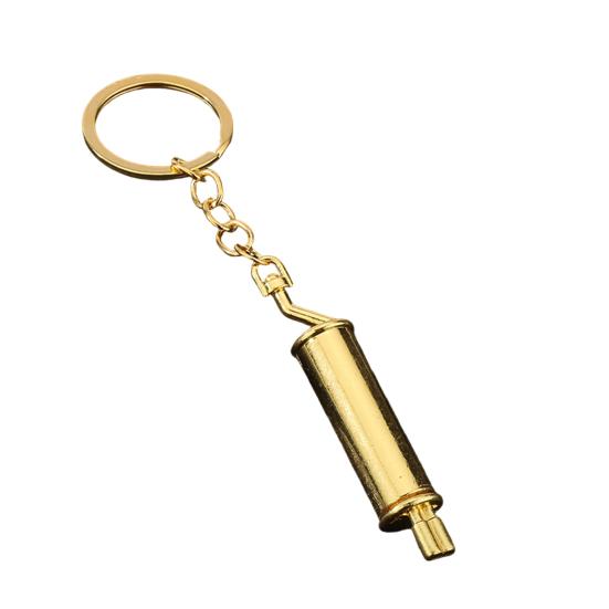 

Car Exhaust Pipe Keychain Exhaust Pipe Pendant Keychains for Car Keys Backpack Creative Keychains Gifts for Men Friends Car Enthusiasts золотистий