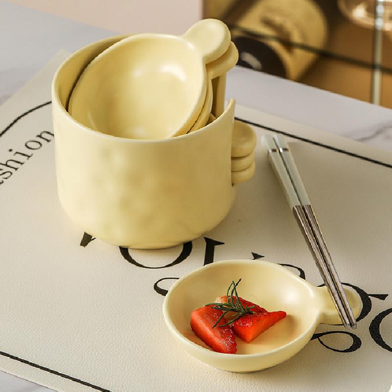 Round Seasoning Dish Set Irregular Storage Dish Set Nordic Hot Pot Sauce Dip Dish Vinegar Dish Kitchen Sauce Distributor