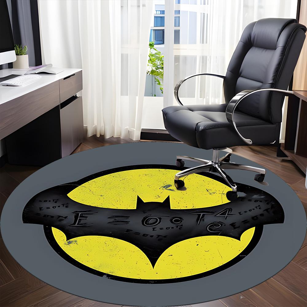 1pc Batman Office Round Area Rug, Under Office Chairs Bedroom Living Room Home Decor, Room Deco, Available in Various Sizes