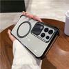 Case for Vivo V30 Pro,V30 Clear Magnetic Casing Electroplated Lens Frame Phone Cover