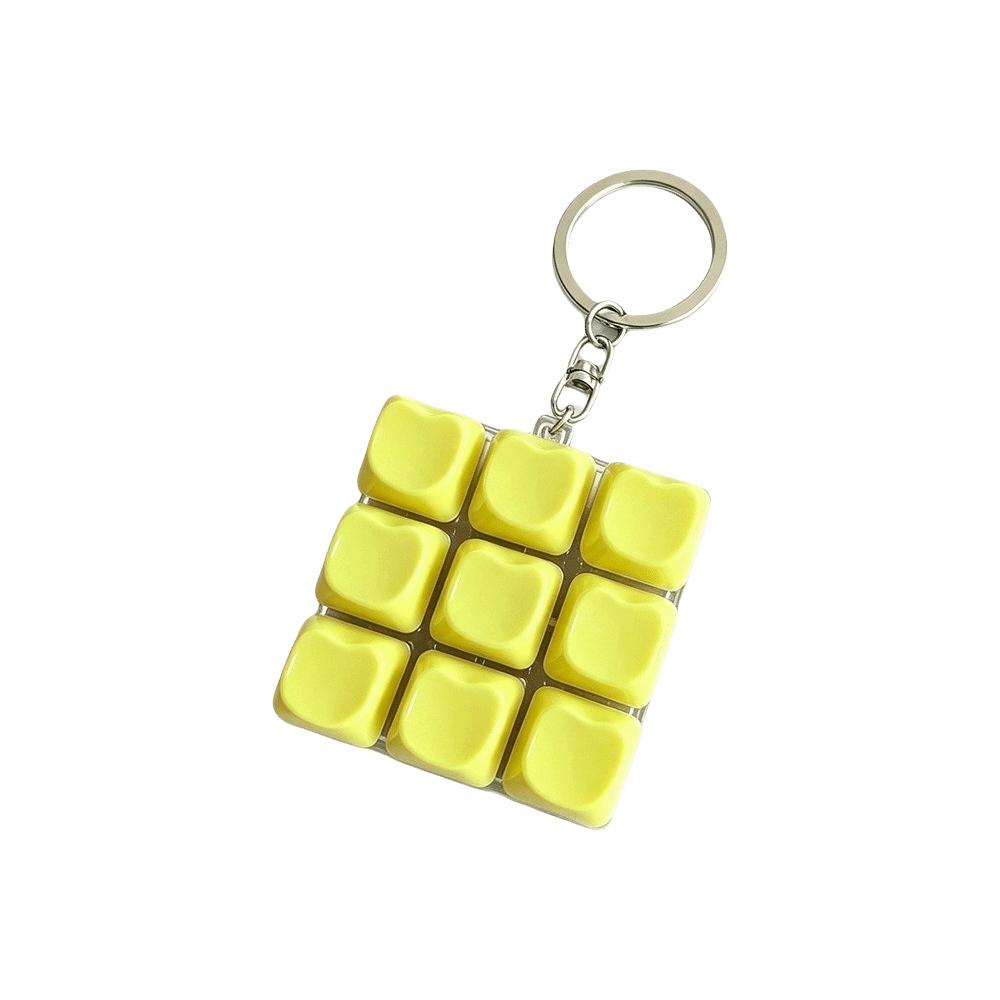 Stress Relief Fidget Button Keychain Pendant Bag Key Decor Unique Fidget Clicker Toy Sensory Play