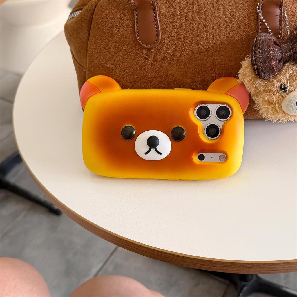 3D Cartoon Bear Drop-Proof Phone Case for iPhone 14/13/12/11/10/9/8/7/Pro/ProMax
