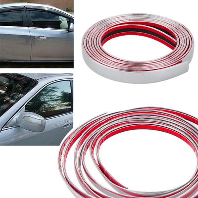 New Auto DIY Decoration Moulding Trim Car Body Chrome Strip Adhesive Sticker  Bumper Protective