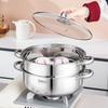 DeBao Rosen 304 Stainless Steel 28cm Double Layer Soup Pot Steamer