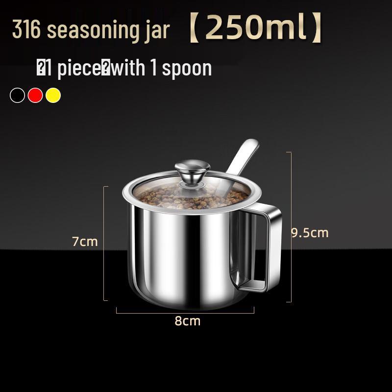 Sanhe 316 Stainless Steel Moisture-Proof Seasoning Jars with Spoons