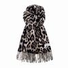 Windproof Leopard Scarf Thickened Winter Scarf Vintage Style Cashmere Scarf  Women