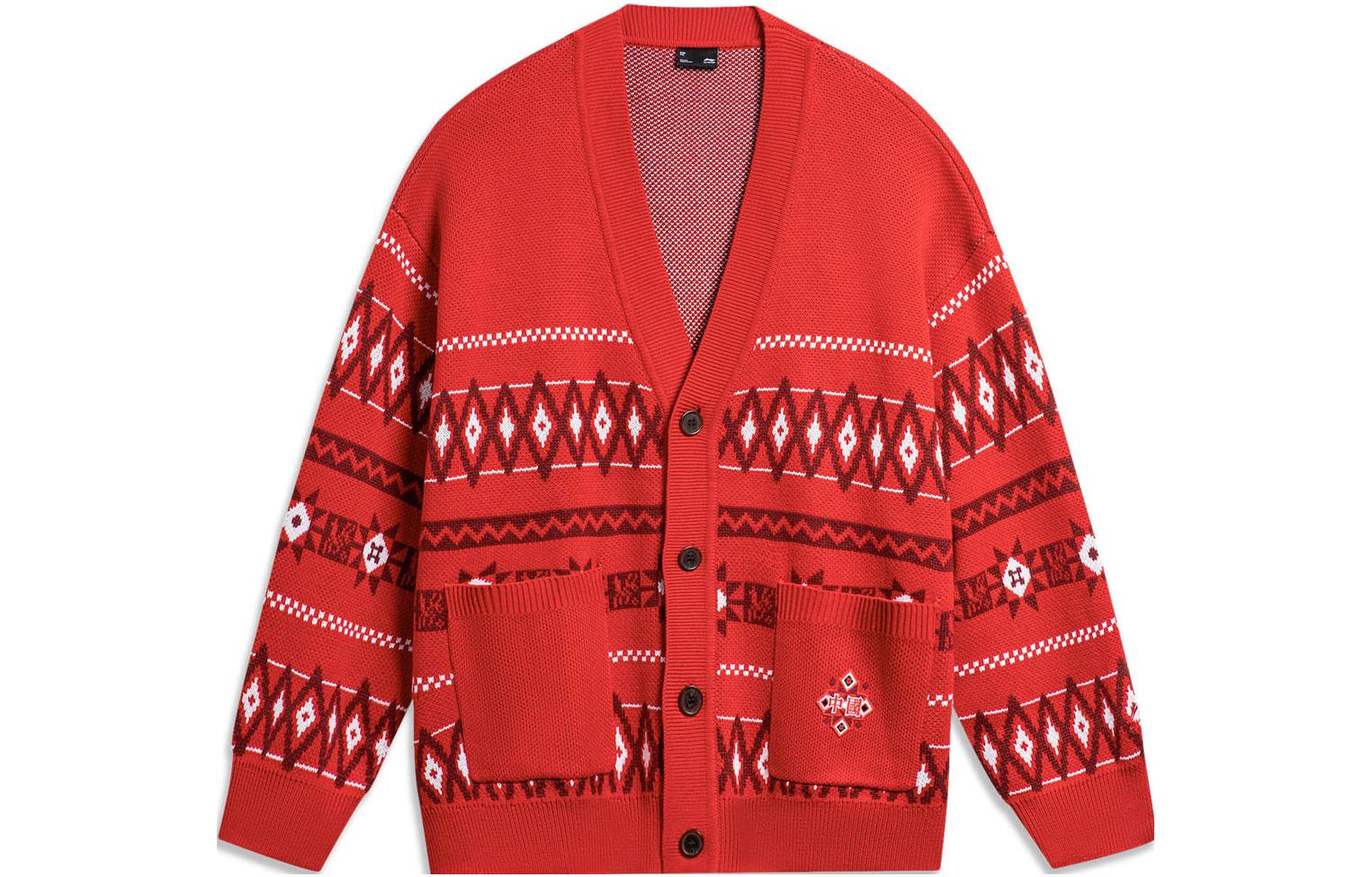 Li Ning Sports Trendy Collection Knitwear Men s Vermilion AMBT249-3 L