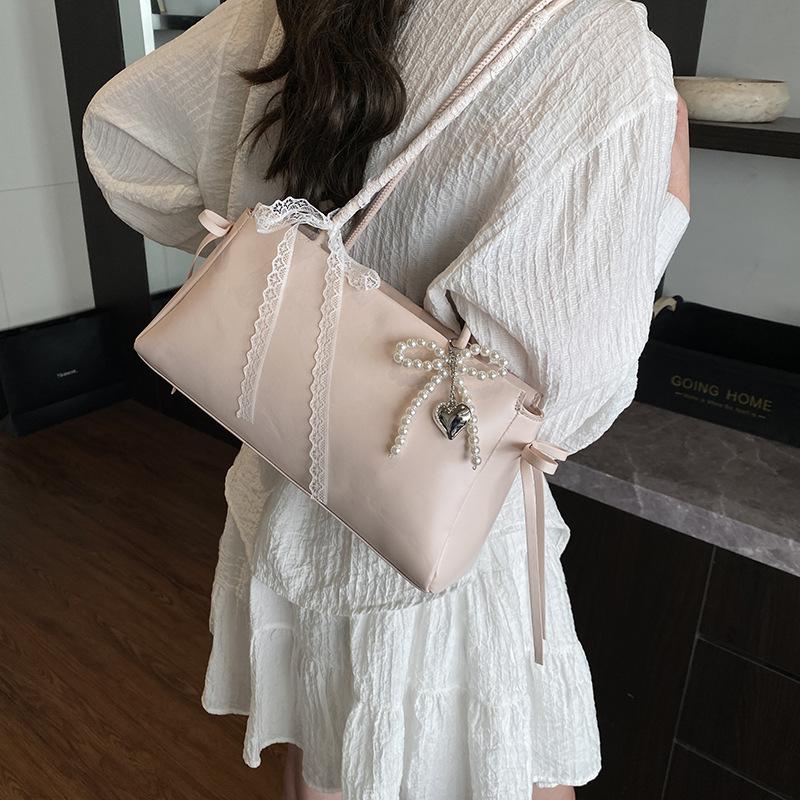 Korean Cute Girl Armpit Bag 2025 New Fashion Bow Pillow Bag Premium Texture Versatile Shoulder Bag