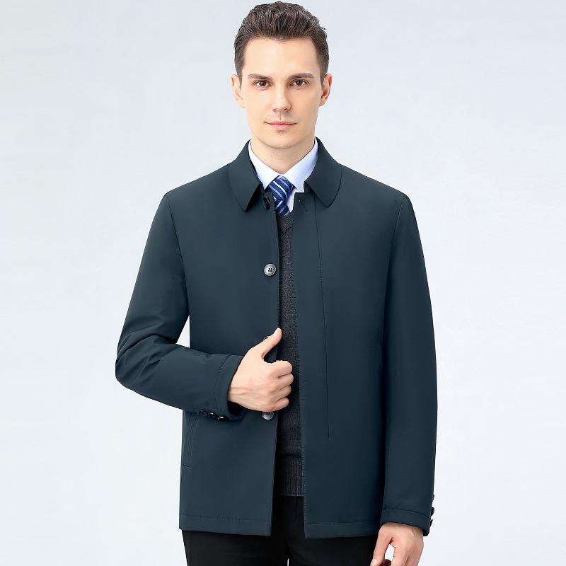 Herren Baumwoll-Reversjacke - Business Casual, Warm, Perfekt für Väter mittleren und höheren Alters