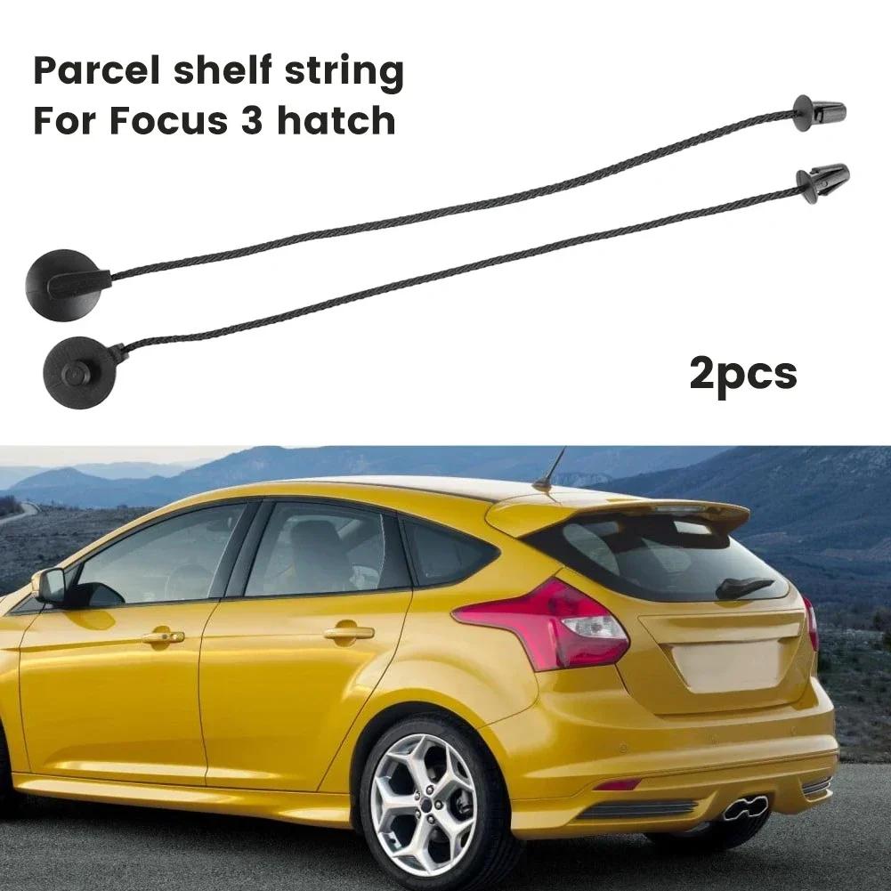 2pcs Rear Trunk Shelf String For Ford Focus MK3 Hatch Parcel Shelf Tray Cover Strap String Clip 1930212 Replacement