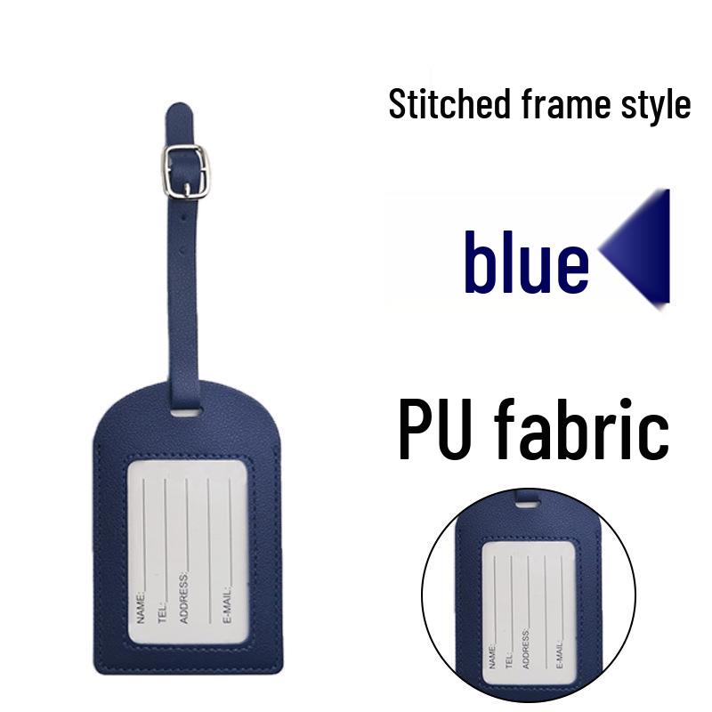 Available: Thickened PU Leather Luggage Tag - Horizontal/Vertical Flap with Pocket and Buckle, Includes Signature Paper.