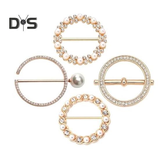 

4 шт. пуговицы с завязками на углах для одежды, круглые, в форме круга, с искусственным жемчугом, стразами, зажимы для шарфов, зажимы для галстуков футболок, зажимы для затягивания рубашек золотистый