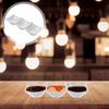 Reusable Three Compartment Dipping Dish Set Stylish Sauce Serving Tray for Home Dining Or Restaurant Use Multi Purpose Condiment