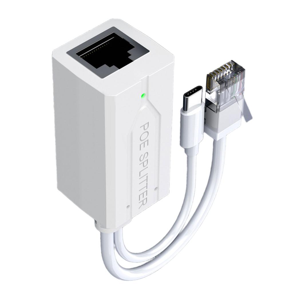 MultiFunction Micros USB/Type c Poe Adapter Splitter Power and Data Transfer For CCTV Cameras Networking Device