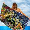 Cartoon N-Ninja Turtles Microfiber Printed Beach Towel Mountain Climbing Yoga Beach Swimming Running Absorbent Soft Towel