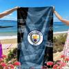 Football Team City FC Print Beach Towel, Versatile Lightweight Absorbent Beach Towel for Pool Surf Yoga Bathroom, Perfect Birthday Holiday Gift