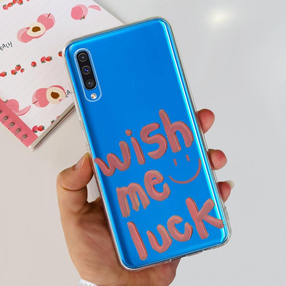 For Cover Samsung Galaxy A50 Phone Case Luxury Marble Flower Transparent Soft Bumper For Samsung A50S A30S A307F A507F A 50 Capa