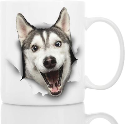 3D Husky Hund Golden Retriever Welpe Haustier Keramik Kaffee Becher Teetasse Jagdhund Neu
