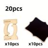 20Pcs/10Sets Mini Chalkboard Food Signs with Stands, Reusable Table Place Cards for Weddings, Parties, Buffets & Events