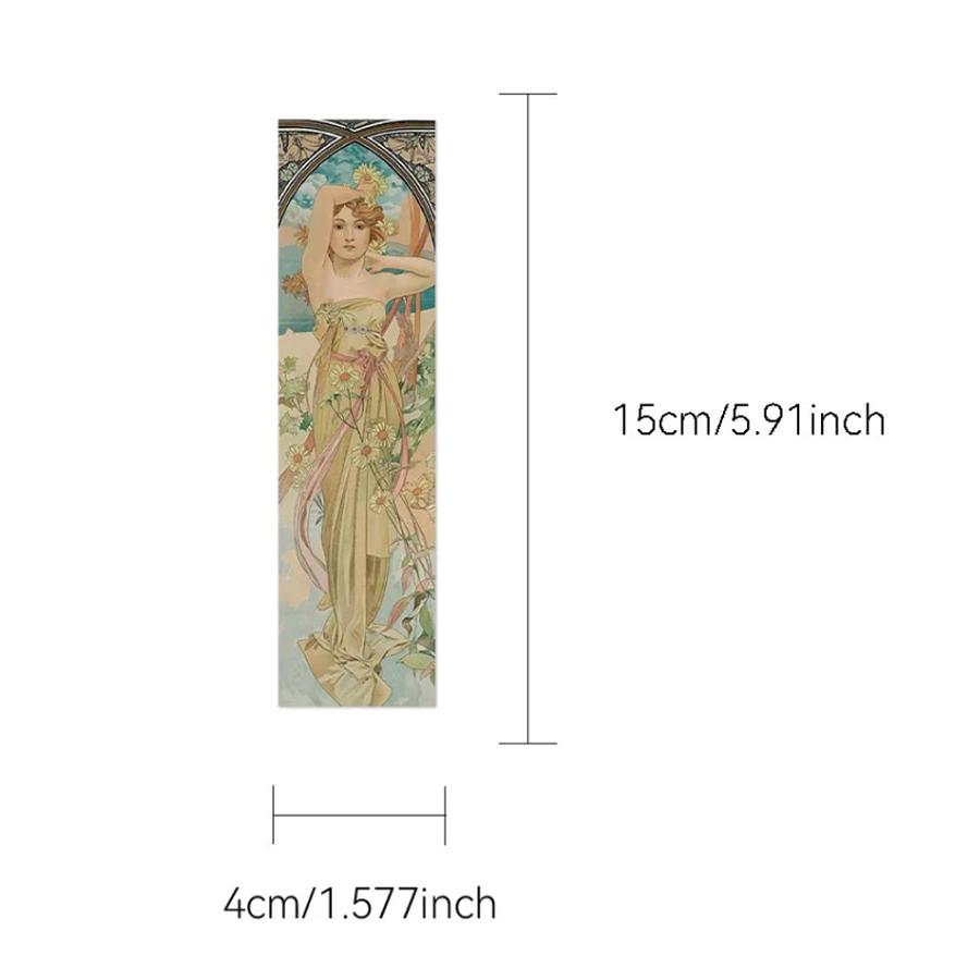 30 Pezzi Segnalibri Mucha Pitture Classiche Regali Set d'Arte Segnalibri Creativi Personalizzati Squisiti Culturali e Creativi