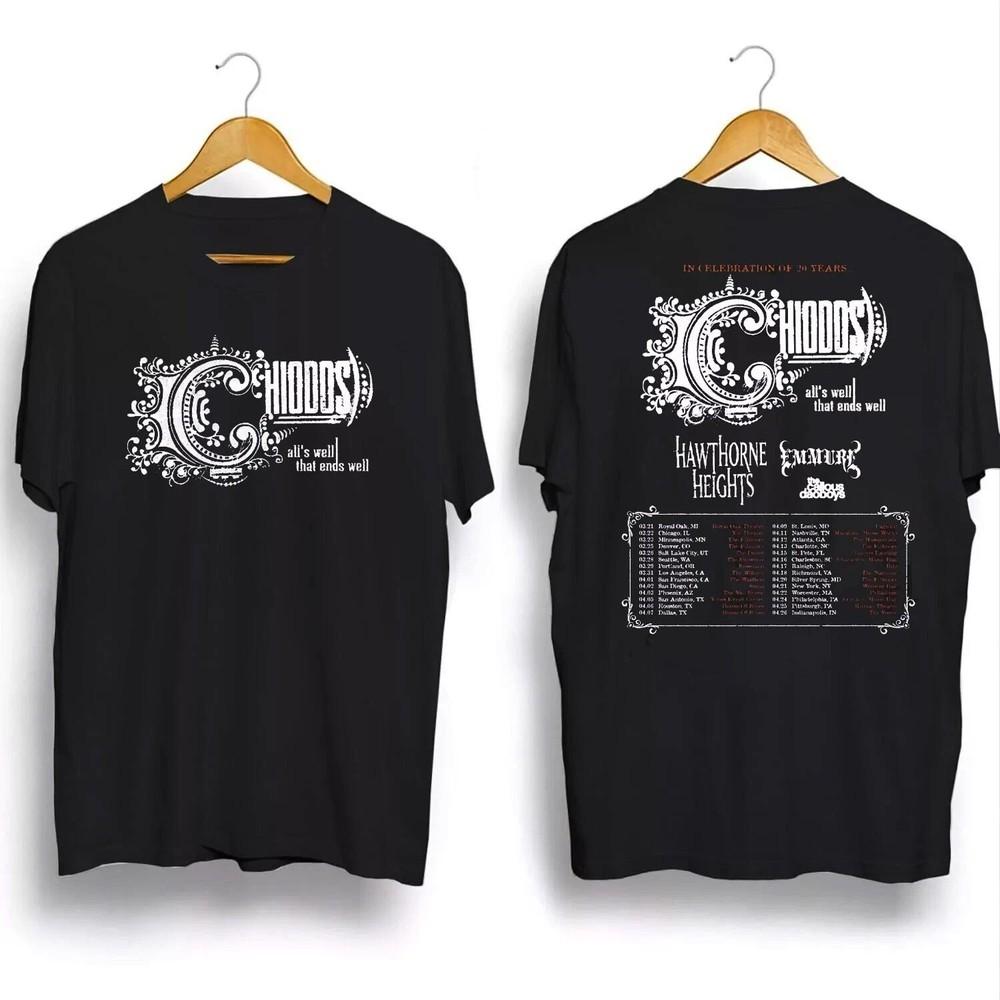 NEW Chiodos All S Well That Ends Well Tour 2025 Black All Size T-Shirt CS139 Unisex T-Shirt XXL