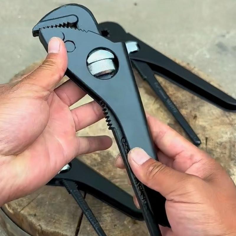 Household Repair Quick Grip Pliers, Monkey Wrench Universal Pipe Plier Household Water Pipe Pliers Multi-Functional Quick Water Pipe Wrench