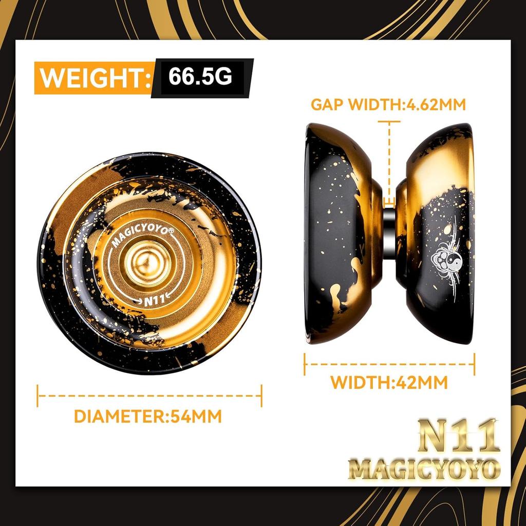 MAGICYOYO Dual Purpose Yoyo N11 - Responsive Yoyo for Kids 8-12 or Above & Unresponsive Yoyo for Advanced with Yoyo Glove + Bag + Unresponsive