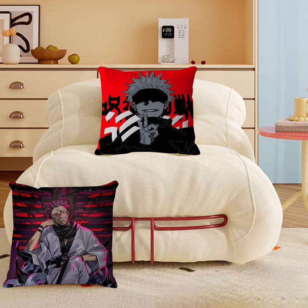 J-Jujutsu Kaisen Characters Yuji Pillow Cover Design Cushion Cover Decor Holiday Decorati