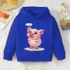 6 13 PIG I M SO HAPPY Boys' Casual Long-Sleeve Hoodie, Autumn And Winter Sports Shirt for Boys, Outdoor Hoodie Top