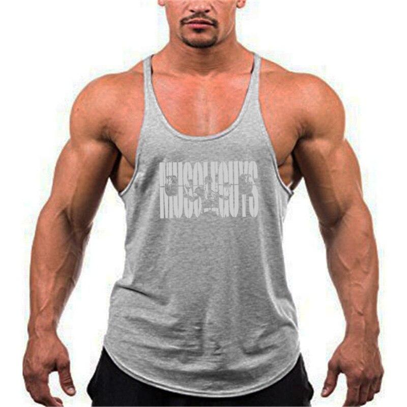 Muscleguys Relaxed Large Casual Tank Top Men's Sports Fitness Sleeveless T-shirt Summer Lightweight Training Top