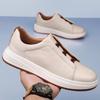 The First Layer of Cowhide New Men's Casual Shoes Genuine Leather Men's Little White Shoes Foot Cover Fashion Versatile Men's Shoes Breathable Shoes