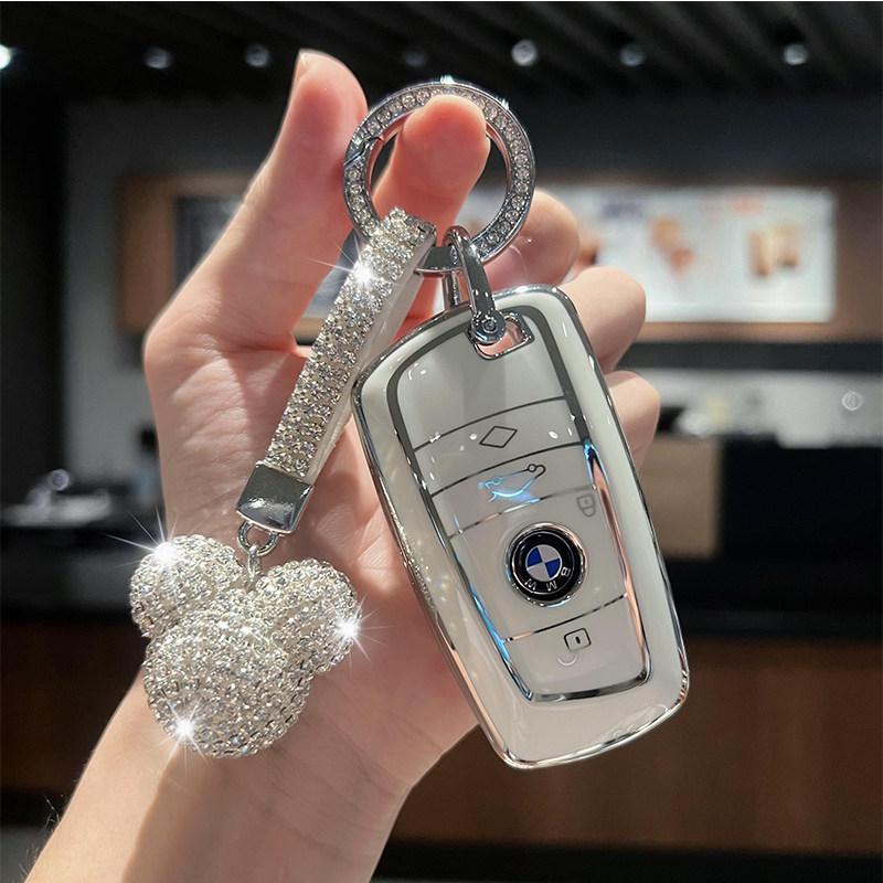 BBKC8 For BMW 1 3 5 7 Series X1 X3 X4 X5 F10 F15 F16 F20 F30 F18 F25 M3 M4 E34 Key Case Cover Alloy Shell Holder Keychain Accessories