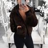 Winter Autumn Hooded Cropped Coats and Jackets Fluffy Fleece Jackets Faux Fur Coat Warm Outwear Clothing