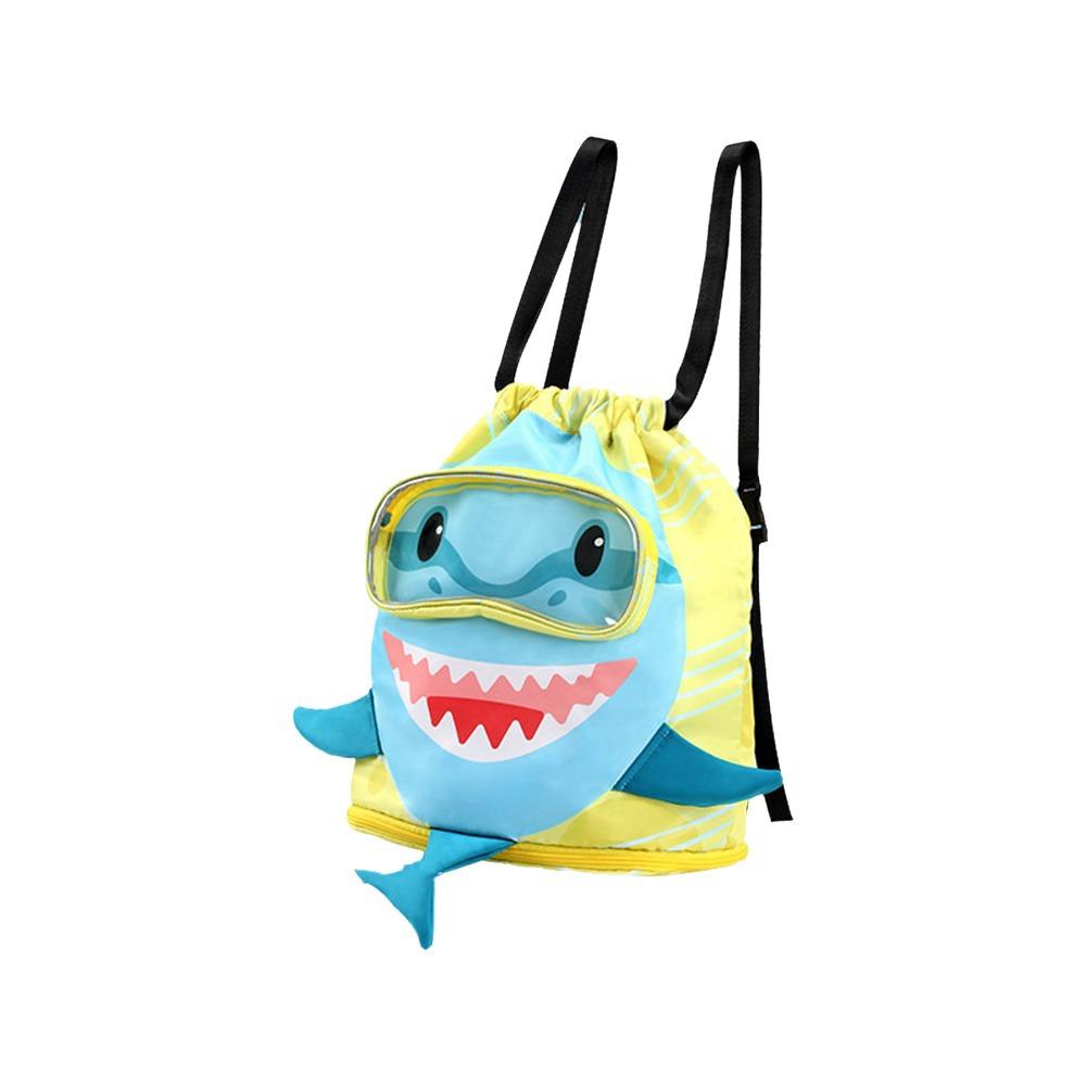 

Портативная сумка для влажных и сухих вещей с разделением, для хранения, пляжный рюкзак, милая акула, на завязках, сумка для плавания, плавание Shark pattern