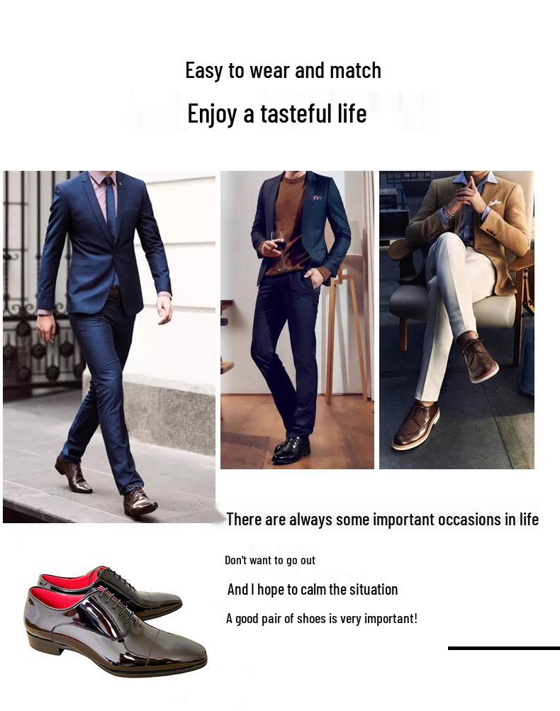 2025 Herren Rotsohle Quadratische Zehe Schnürschuhe Höhenverstärkende Business Casual Oxford Schuhe für Hochzeiten