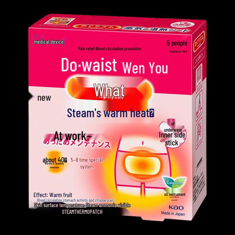 MegRhythm Japanese Steam Heat Patches (5-Count)