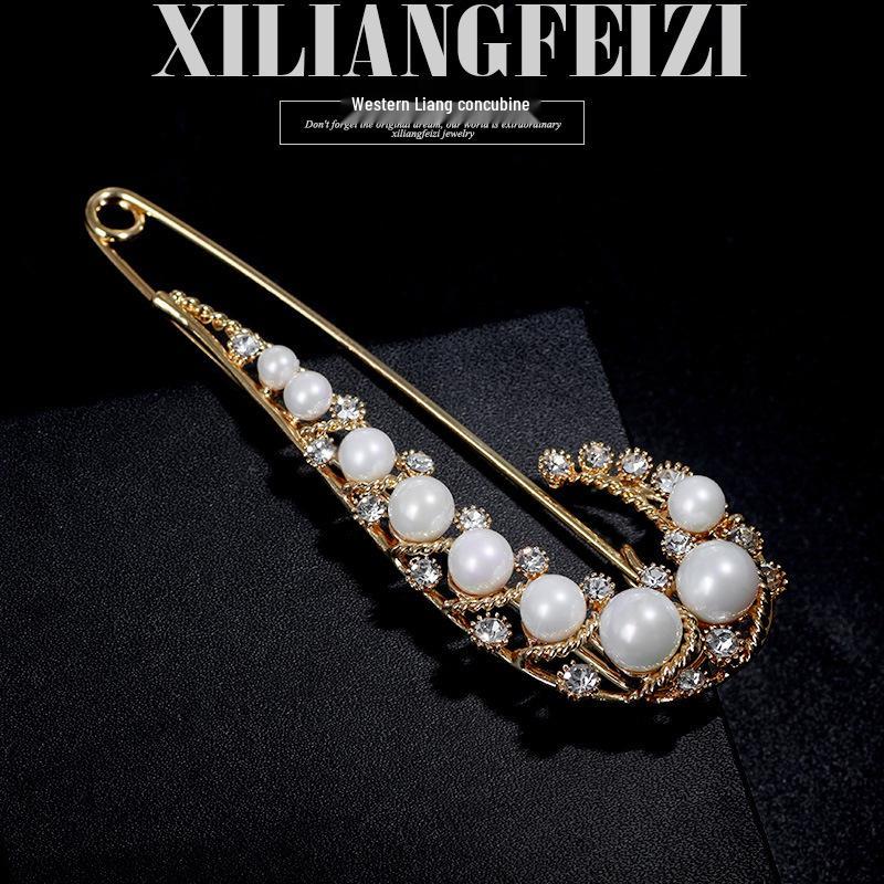 

Діллі Снігова Перлина Вінтажна Діамантова Брошка Корсаж для Светра для Кардигана або Шалі X628